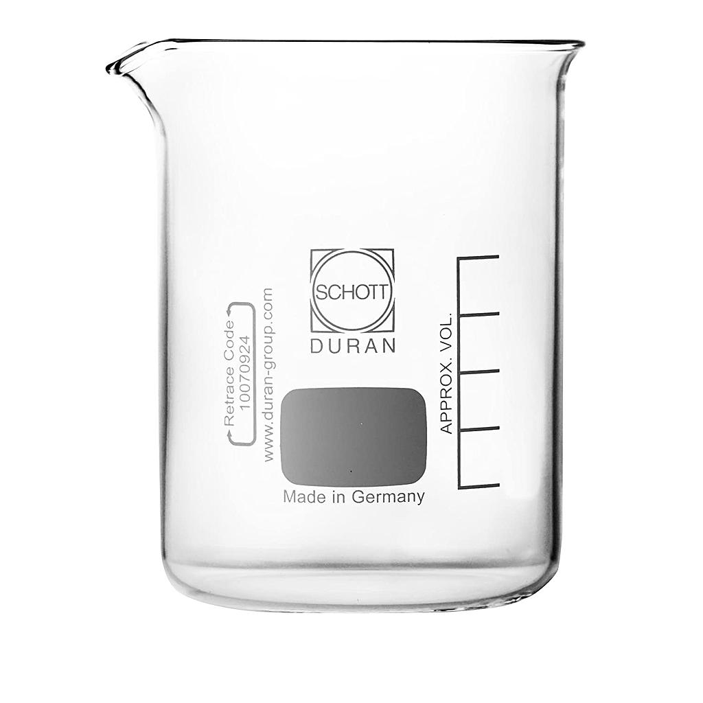 實驗室燒杯與液體處理器具示意圖