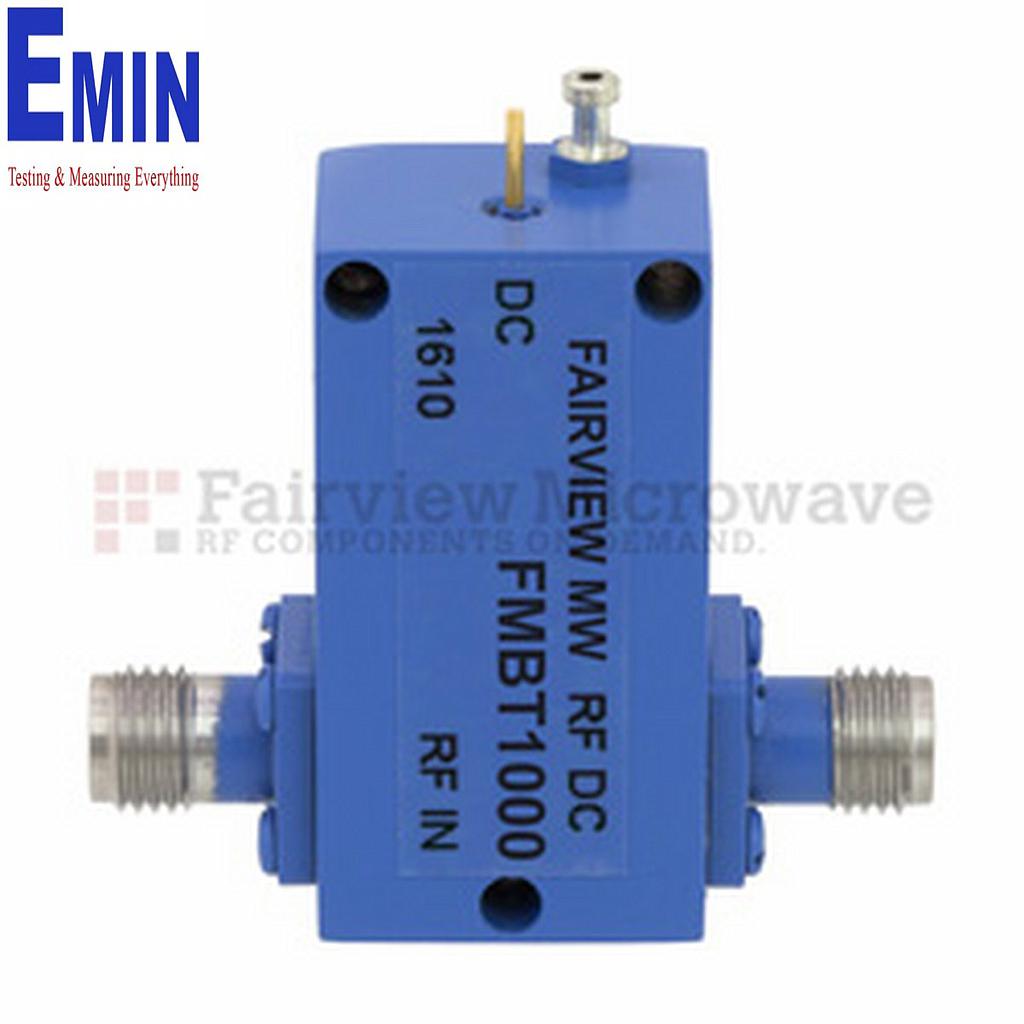 고주파 신호와 DC 전원을 결합하는 T 편파 구성 요소 예시
